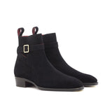 DapperFam Rohan in Black Men's Lux Suede Jodhpur Boot