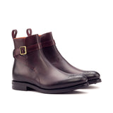DapperFam Rohan in Burgundy Men's Italian Leather Jodhpur Boot