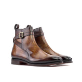 DapperFam Rohan in Fire Men's Hand-Painted Patina Jodhpur Boot