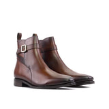 DapperFam Rohan in Med Brown Men's Italian Leather Jodhpur Boot