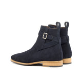 DapperFam Rohan in Navy Men's Lux Suede Jodhpur Boot