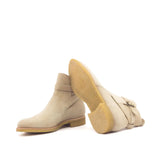 DapperFam Rohan in Taupe Men's Italian Suede Jodhpur Boot