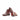DapperFam Valiant in Burgundy / Light Grey Men's Flannel & Italian Leather Military Brogue