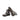 DapperFam Valiant in Grey Camo / Black Men's Italian Patent Leather & Hand-Painted Patina Military Brogue