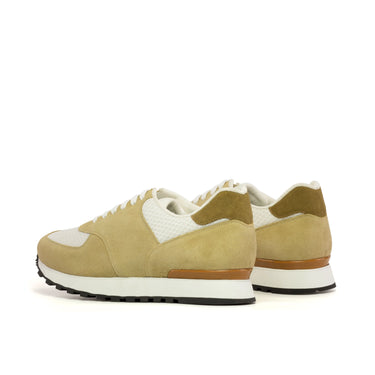 DapperFam Veloce in Sand / Camel Men's Lux Suede Jogger in #color_
