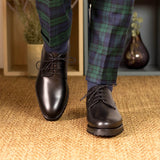 DapperFam Vero in Black Men's Italian Leather Derby — Style 5352