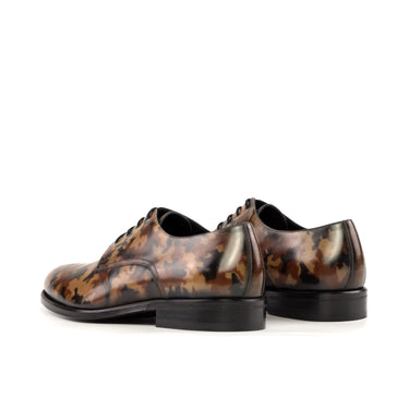 DapperFam Vero in Brown Men's Hand-Painted Patina Derby in #color_