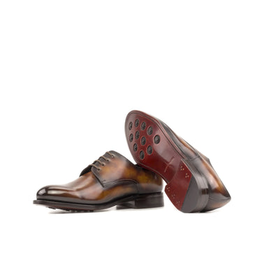 DapperFam Vero in Fire Men's Hand-Painted Patina Derby in #color_