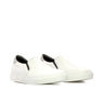 DapperFam Versado in White / Light Grey Men's Italian Suede Slip On in White / Light Grey