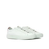 DapperFam Verve in White Men's Italian Leather Low Kick — Style 5536