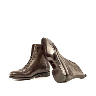 DapperFam Vittorio in Dark Brown Men's Italian Leather Balmoral Boot in #color_