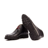 DapperFam Vivace in Black Men's Italian Leather Chukka