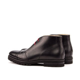 DapperFam Vivace in Black Men's Italian Leather Chukka