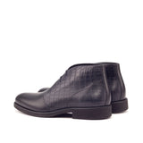 DapperFam Vivace in Black Men's Italian Leather Chukka