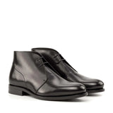 DapperFam Vivace in Black Men's Italian Leather Chukka — Style 4997