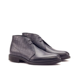 DapperFam Vivace in Black Men's Italian Leather Chukka — Style 3212