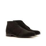 DapperFam Vivace in Black Men's Lux Suede Chukka in Black