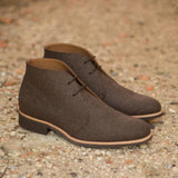 DapperFam Vivace in Brown Men's Flannel Chukka — Style 2140