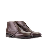 DapperFam Vivace in Dark Brown Men's Italian Leather Chukka — Style 5600