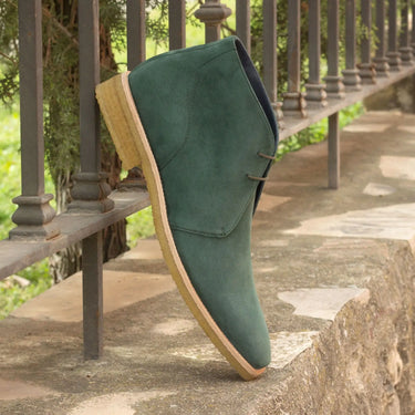 DapperFam Vivace in Forest Men's Italian Suede Chukka in #color_