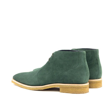 DapperFam Vivace in Forest Men's Italian Suede Chukka in #color_