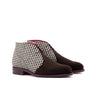 DapperFam Vivace in Houndstooth / Dark Brown Men's Sartorial & Lux Suede Chukka in Houndstooth / Dark Brown