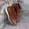 DapperFam Vivace in Med Brown Men's Italian Leather Chukka in Med Brown