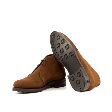 DapperFam Vivace in Med Brown Men's Lux Suede Chukka in #color_