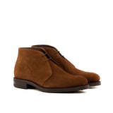 DapperFam Vivace in Med Brown Men's Lux Suede Chukka — Style 3624