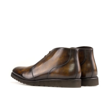DapperFam Vivace in Tobacco Men's Hand-Painted Patina Chukka in