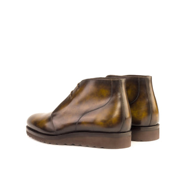 DapperFam Vivace in Tobacco Men's Hand-Painted Patina Chukka in