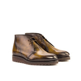 DapperFam Vivace in Tobacco Men's Hand-Painted Patina Chukka — Style 5201