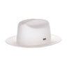 DapperFam The Buckhead Cattleman Crown Western Hat in White