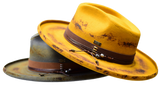 Bruno Capelo Detroit Distressed Wide Brim Wool Fedora
