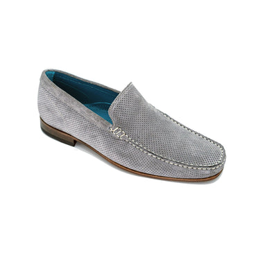 Giovacchini Diego in Metal Suede Slip-on Moccasins in Metal #color_ Metal