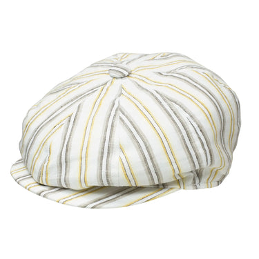 Dobbs Brawley Linen Blend Ivy Cap in White / Yellow Mix #color_ White / Yellow Mix