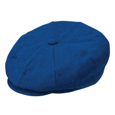 Dobbs Chap Wool Flat Cap in Royal
