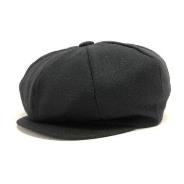 Dobbs Chap Wool Flat Cap in Black