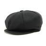 Dobbs Chap Wool Flat Cap in Black #color_ Black