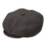 Dobbs Chap Wool Flat Cap in Brown #color_ Brown