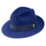 Dobbs Cubed Wool Felt Fedora in Royal