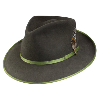 Dobbs Delevan B Wool Felt Pinch Front Fedora in Sage