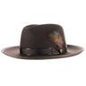 Dobbs Esquire B (Wool) Wool Pinch Front Fedora in Mink #color_ Mink