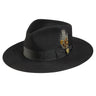 Dobbs Estate (Wool) Wide Brim Wool Felt Fedora in Black