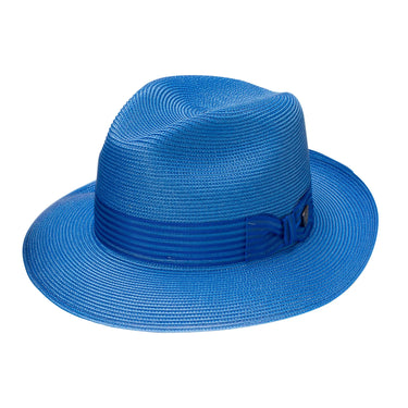 Dobbs Harrod Florentine Milan Straw Fedora Hat in