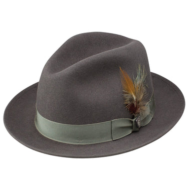 Dobbs Holloway Wool Felt Pinch Front Fedora in Caribou #color_ Caribou
