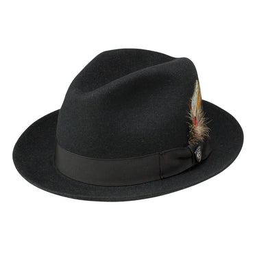 Dobbs Holloway Wool Felt Pinch Front Fedora in Black
