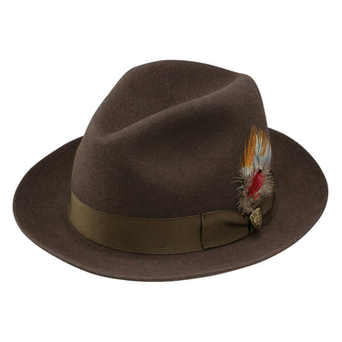 Dobbs Holloway Wool Felt Pinch Front Fedora in Mink