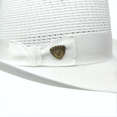 Dobbs Madison Vented Center Dent Milan Straw Fedora in #color_