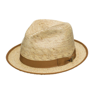 Dobbs Mateo Toasted Palm Straw Trilby Hat in Toasted Palm
